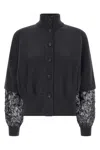 Brunello Cucinelli Sequin Sleeve Cardigan Sweaters And Cardigans Gray In Multi