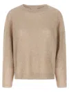 Brunello Cucinelli Sequin Sweater Sweaters And Cardigans In Beige