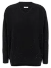 Brunello Cucinelli Sequin Sweater Sweaters And Cardigans Black In Black