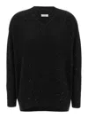 Brunello Cucinelli Sequin Sweater Sweaters And Cardigans Black In Black