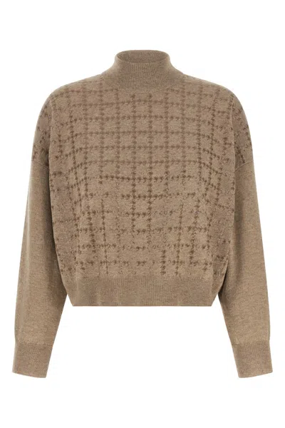 Brunello Cucinelli Sequin Sweater In Brown