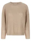 Brunello Cucinelli Sequin Embellished Knit Sweater In Neutral