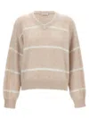 Brunello Cucinelli Alpaca, Cotton And Wool Sweater With Sequins