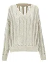 Brunello Cucinelli Silk And Linen V-neck Sweater