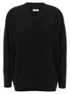 Brunello Cucinelli Sequin Sweater Sweaters And Cardigans Black In Black