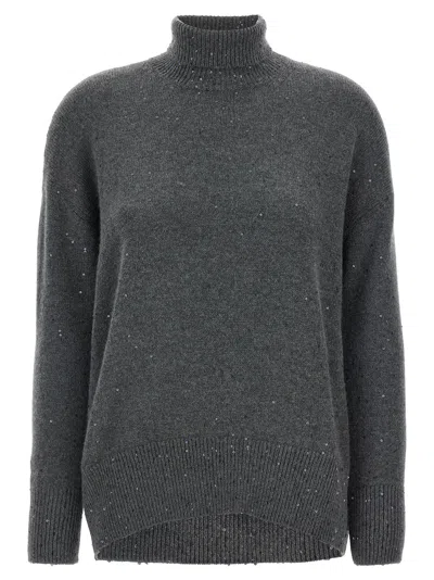Brunello Cucinelli Sequin Sweater Sweaters And Cardigans Gray