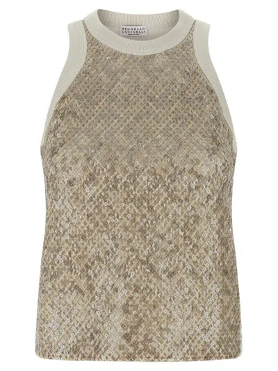 BRUNELLO CUCINELLI BRUNELLO CUCINELLI SEQUIN TOP