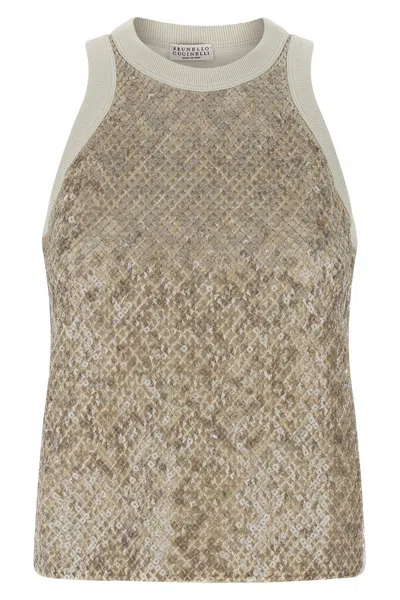 BRUNELLO CUCINELLI BRUNELLO CUCINELLI SEQUIN TOP