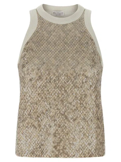 BRUNELLO CUCINELLI BRUNELLO CUCINELLI SEQUIN TOP