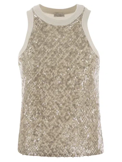 BRUNELLO CUCINELLI SEQUIN TOP