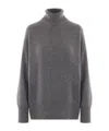 Brunello Cucinelli Sequin-embellished Roll-neck Jumper In Black