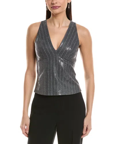 Brunello Cucinelli Sequin Wool Blouse In Gray