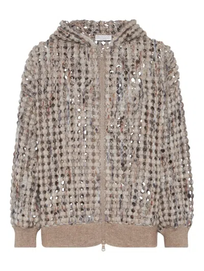 BRUNELLO CUCINELLI SEQUINED BALLOON CARDIGAN
