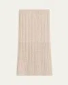 Brunello Cucinelli Sequined Cable Knit Body-con Midi Skirt In Beige Freddo