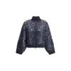 Brunello Cucinelli Women Sequined Cardigan In Blue