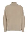 Brunello Cucinelli Cashmere Turtleneck Sweater In Nude