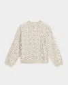Brunello Cucinelli Sequined Mohair-wool Open-knit Crewneck Sweater In Multi