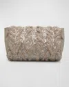 Brunello Cucinelli Sequined Opera Knit Clutch Bag In Sand