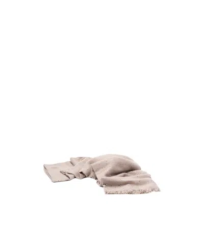 Brunello Cucinelli Sequined Scarf In Neutral