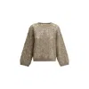 Brunello Cucinelli Sequined Sweater In Gold