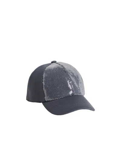 Brunello Cucinelli Sequin-embellished Baseball Cap In Blue