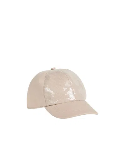 Brunello Cucinelli Kids' Sequin-embellished Baseball Cap In White