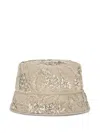 Brunello Cucinelli Mcap99001 Embroidered Sequin Bucket Hat In Neutral