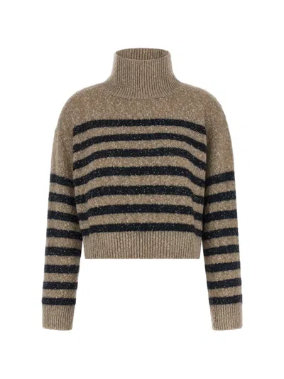Brunello Cucinelli Sequin-embellished Sweater In Brown