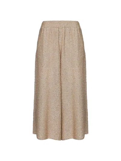 Brunello Cucinelli Sequin-embroidered Wide-leg Trousers In Neutral