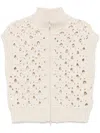 Brunello Cucinelli Sequinned Cardigan In White