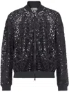 Brunello Cucinelli Sequinned Jacket In Blue
