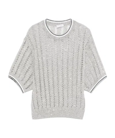 BRUNELLO CUCINELLI SEQUINNED KNIT TOP