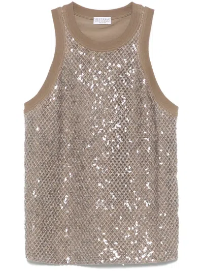 BRUNELLO CUCINELLI SEQUINNED TANK TOP