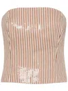 Brunello Cucinelli Sequinned Top In Brown