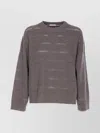Brunello Cucinelli Women Dazzling Shirt With Openwork Stripe In Gray