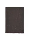 Brunello Cucinelli Sequins Scarf In Black
