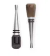 Brunello Cucinelli Set Of 2 Buffalo Horn And Steel Bottle Stoppers