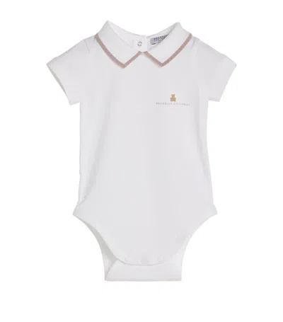 Brunello Cucinelli Babies' Set Of 2 Collared Bodysuits (3-24 Months) In White