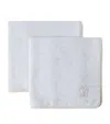 Brunello Cucinelli Set Of 2 Cotton Embroidered Towels (60cm X 40cm) In Light Grey