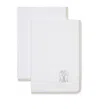 Brunello Cucinelli Set Of 2 Cotton Embroidered Towels (60cm X 40cm) In White