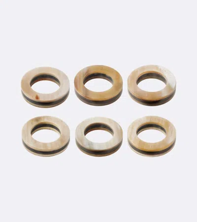 Brunello Cucinelli Set Of 6 Horn Napkin Rings