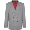 Brunello Cucinelli Sharkskin Blazer In Gray