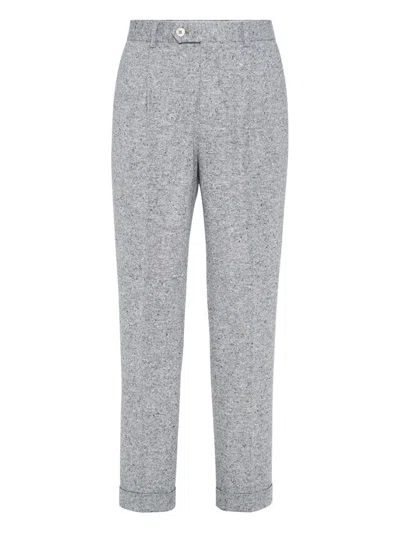 BRUNELLO CUCINELLI SHARKSKIN TROUSERS