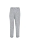 Brunello Cucinelli Sharkskin Trousers In Gray