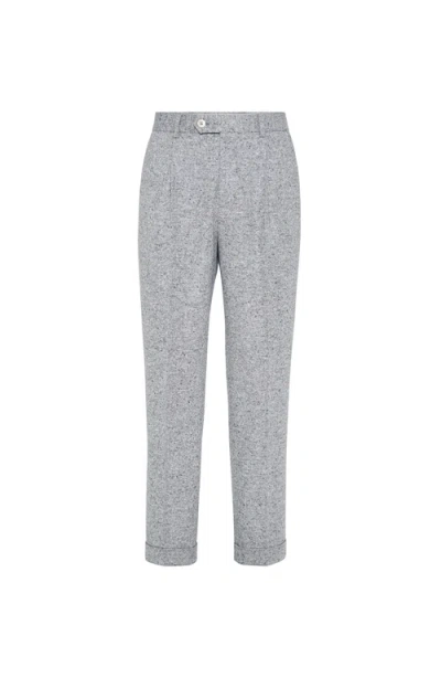 BRUNELLO CUCINELLI BRUNELLO CUCINELLI SHARKSKIN TROUSERS