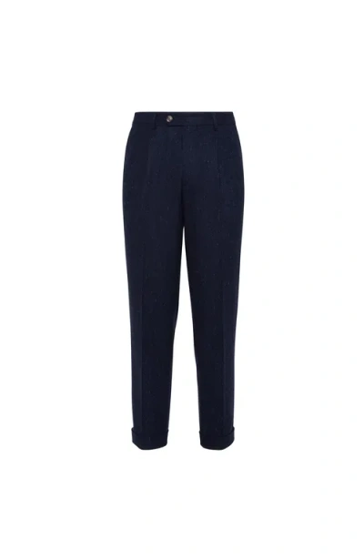 BRUNELLO CUCINELLI BRUNELLO CUCINELLI SHARKSKIN TROUSERS