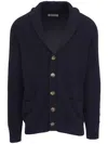 Brunello Cucinelli Sciallato Cotton Knit Cardigan In Blue