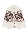 Brunello Cucinelli Shawl-collar Patterned Cardigan In White