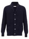 Brunello Cucinelli Ribbed-knit Cardigan In Blue