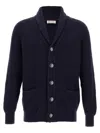 Brunello Cucinelli Ribbed-knit Cardigan In Blue